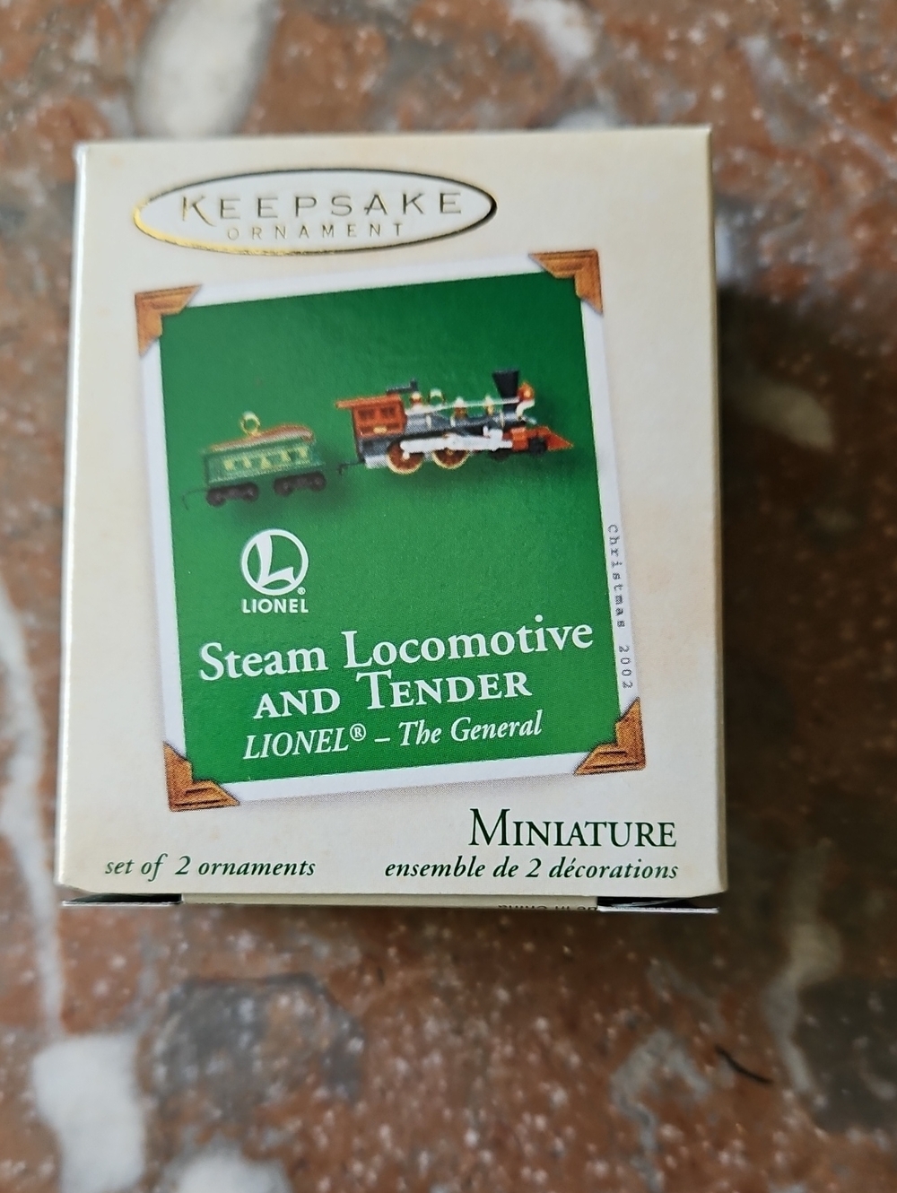 NWT Vintage 2002 Hallmark Lionel Minature The General Locomotive & Tender